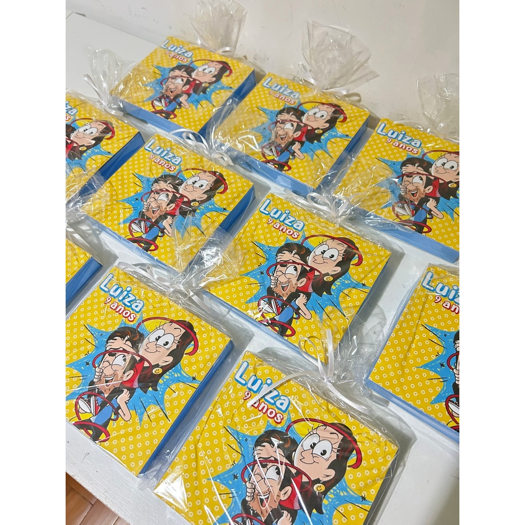 Kit DIversão Gabriel e Shirley Lembrancinha Festa Aniversário Infantil MassinhaDe Modelar Giz