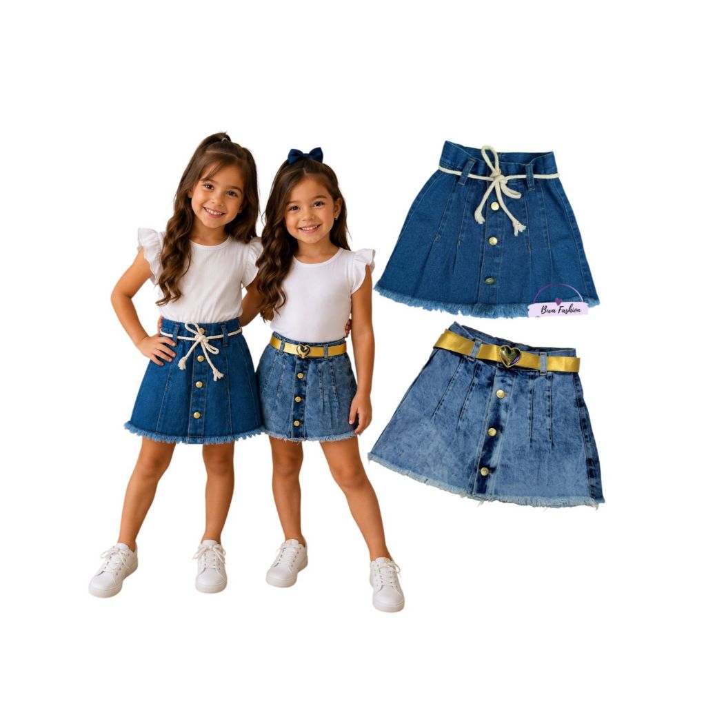 Saia Jeans Rodadinha Luxo
