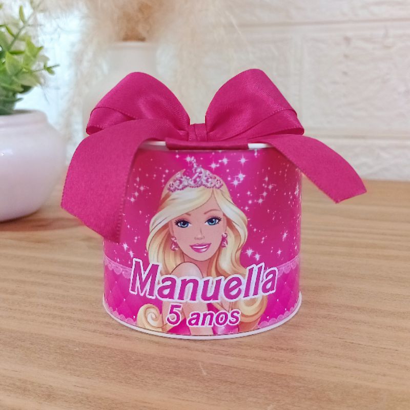 Tubolata Barbie Personalizada 5x6cm _ Lembrancinha Barbie Aniversário kit tubolatas barbie