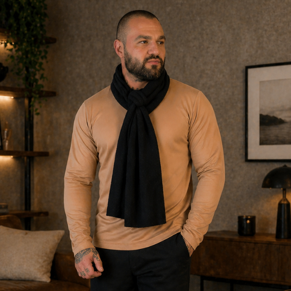 Cachecol Térmico Peluciado Masculino Frio Inverno Flanelado