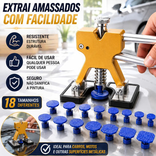 Kit 18 Peças Ferramentas De Reparo De Amassados Sem Pintura Automotivo Profissional Para Veículos Automóveis