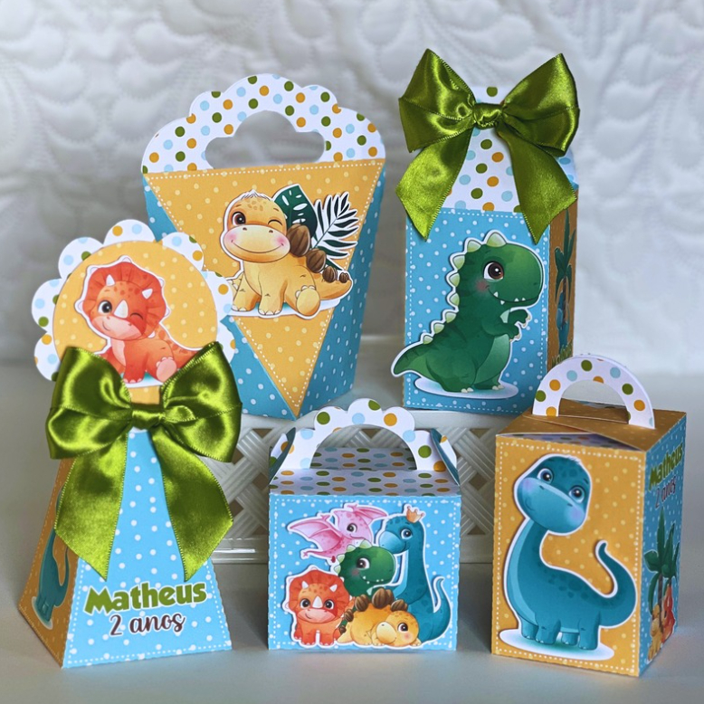 Kit Festa Dinossauro Personalizado | Lembrancinhas Dinossauro | 25 Itens Festa Infantil