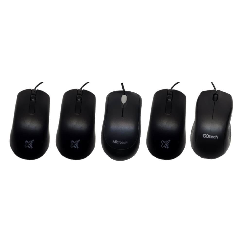 Mouse Com Fio Coorporativo Empresarial USB Positivo, HP, GOtech, Xcell, Logitech, Microsoft