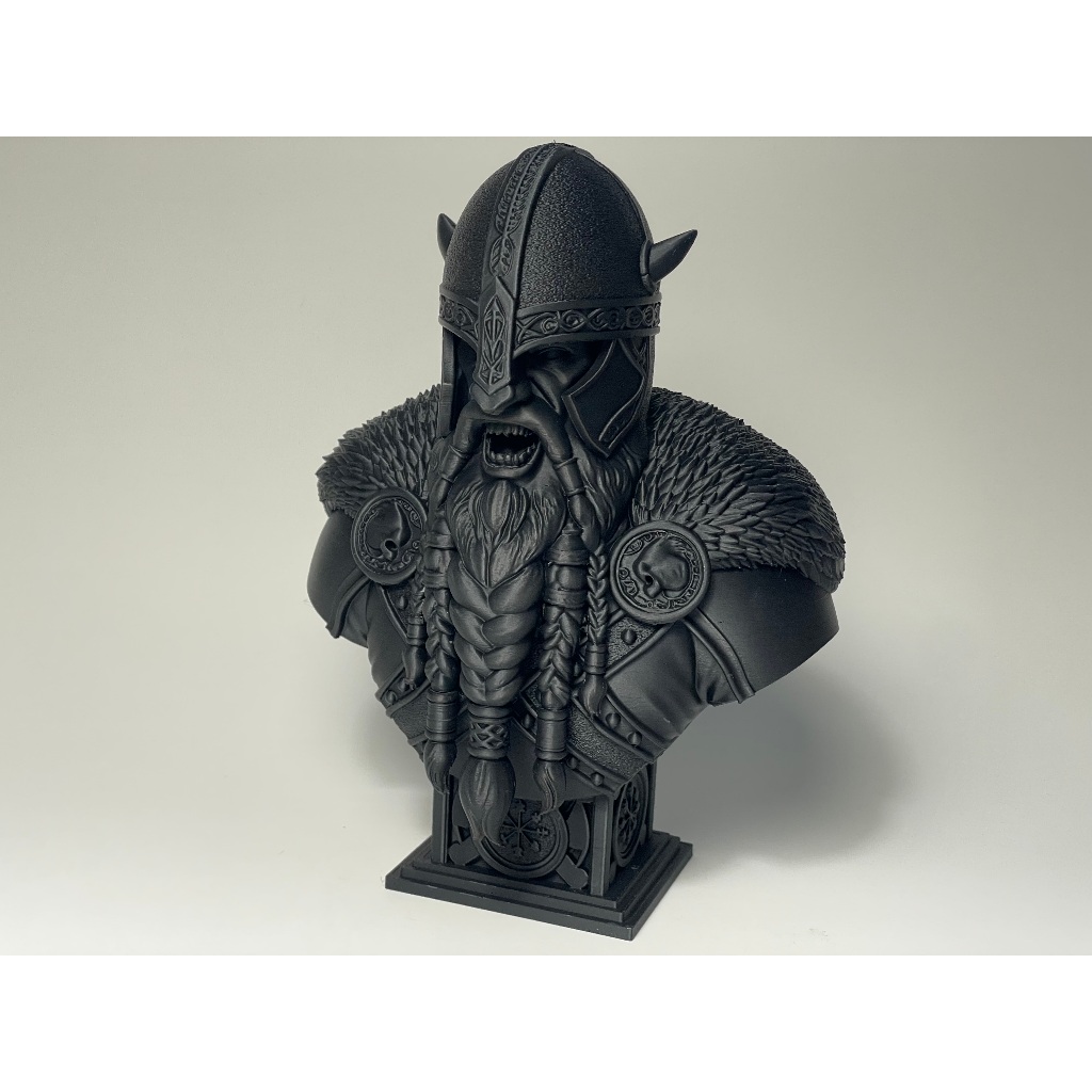 Busto Viking Berserker Guerreiro Nórdico Decoração Geek RPG Valhalla Ragnar Lodbrok