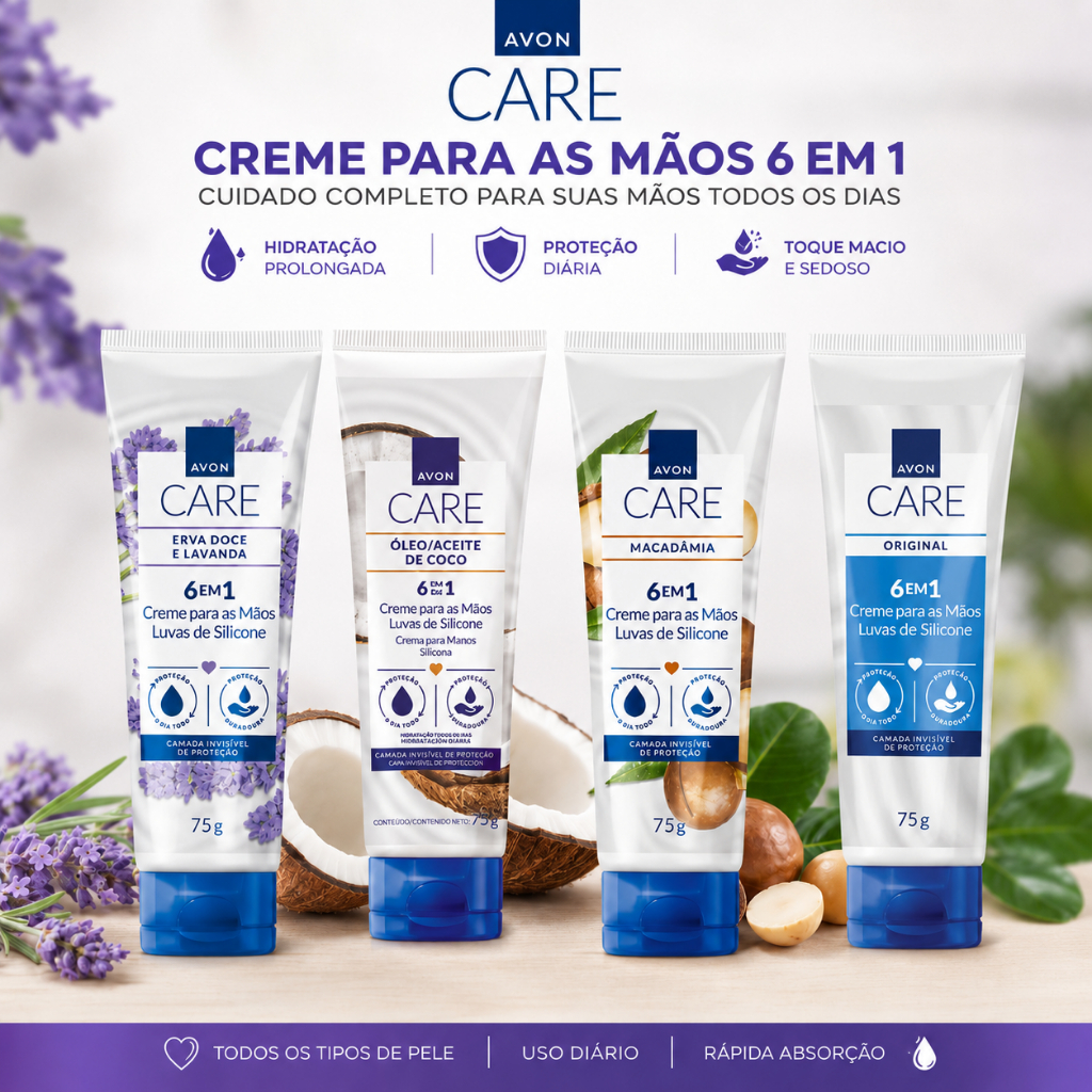 Creme Protetor para Mãos Luva de Silicone Avon 75gr