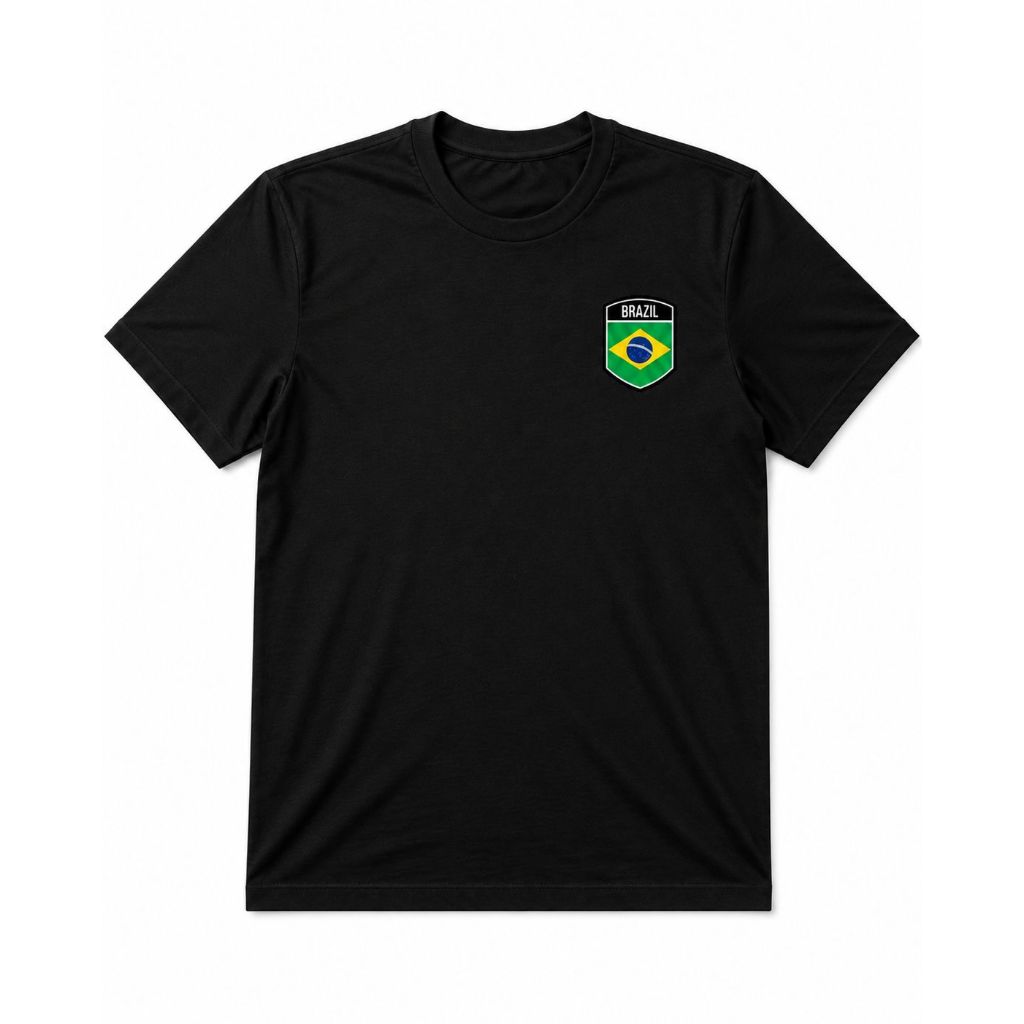 Camiseta Brasil Escudo Seleção Brasileira Unissex Casual Algodão Confortável Top Estilo e Confortooo