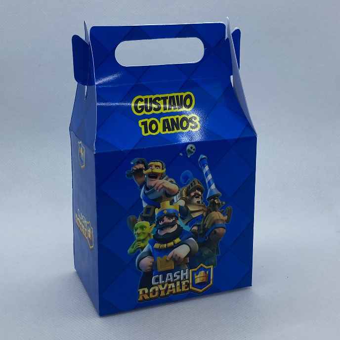 Caixinha Clash Royale Maletinha Personalizada Nome e Idade Lembrancinha Festa Infantil Aniversário