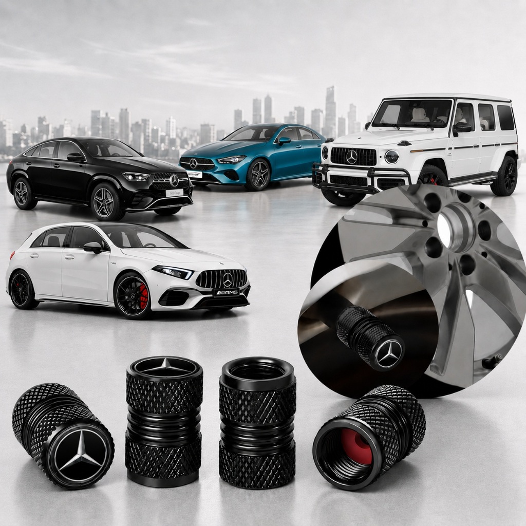 Kit 4 Tampas Bico de Pneu  Personalizada Universal Para Veículos Mercedes-Benz
