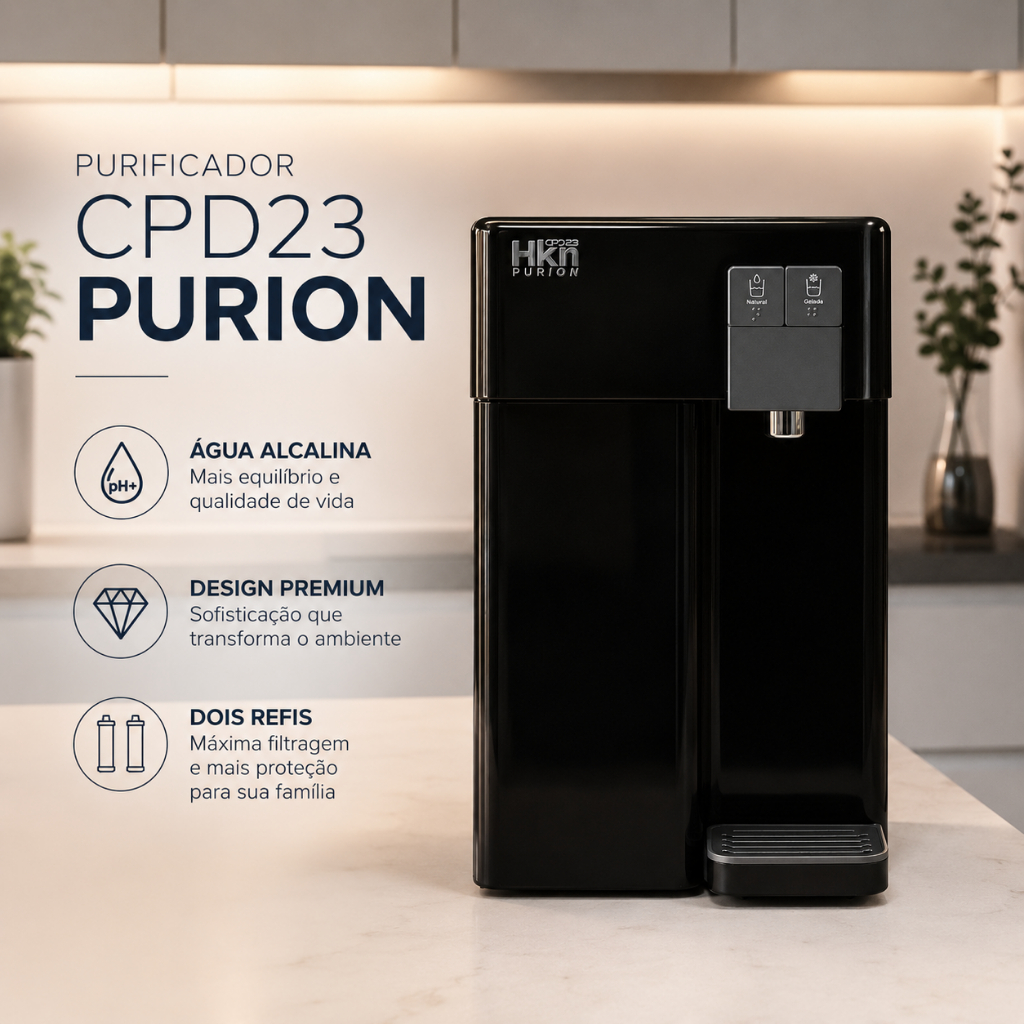 Purificador CPD23 Hoken Purion Água Alcalino Refrigerado
