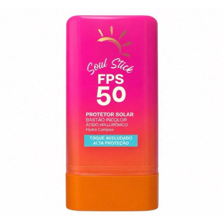 Protetor Solar Bastão Incolor FPS 50 SOUL STICK