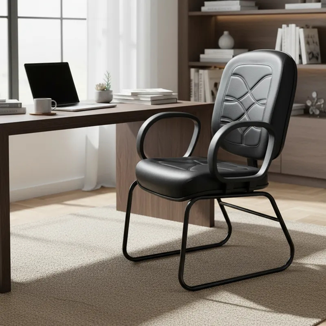 Cadeira Diretor - 3 Anos de Garantia - Escritório Ergonômica Reforçada, suporta 150kg - Multflex