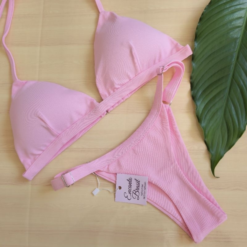 Biquíni Feminino Fio Dental Regulagem Top Triângulo Bojo Removível Moda Praia 2026 Conforto e Marquinha Perfeita