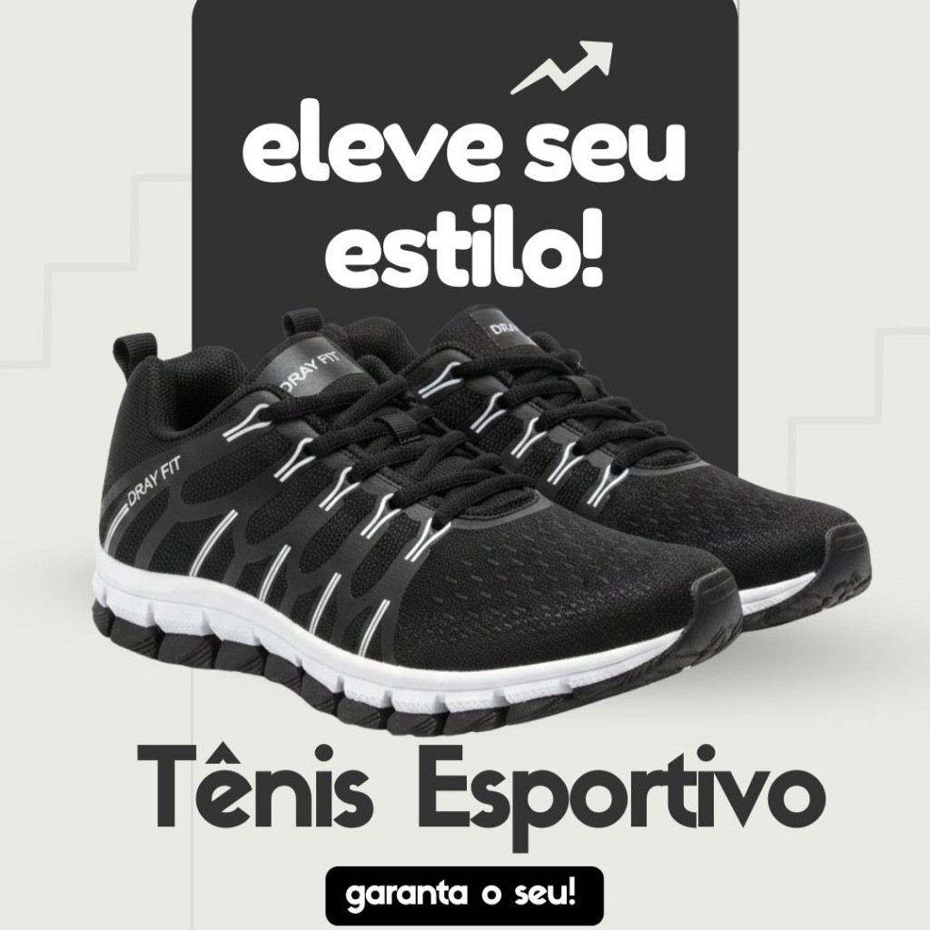 Tênis Masculino Esportivo Running Caminhada Academia Respirável Confortável Leve Antiderrapante