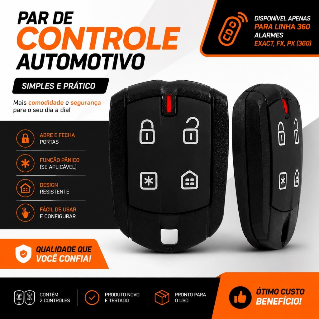 Par Controle Alarme Automotivo Compatível Positron Exact Linha 360