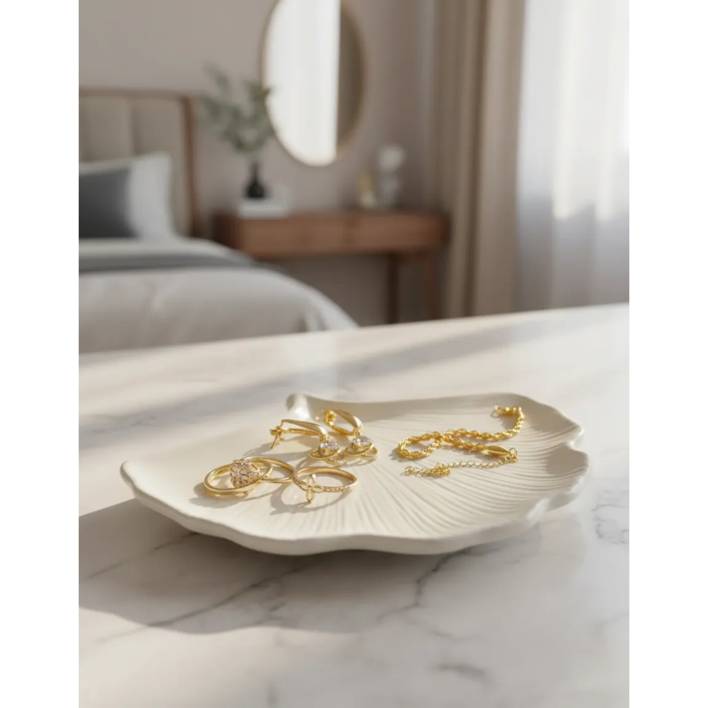 Bandeja Oroganizador Closet Gesso Porta Joias Cabeceira Cama Decoração Porta Joias Bijuterias