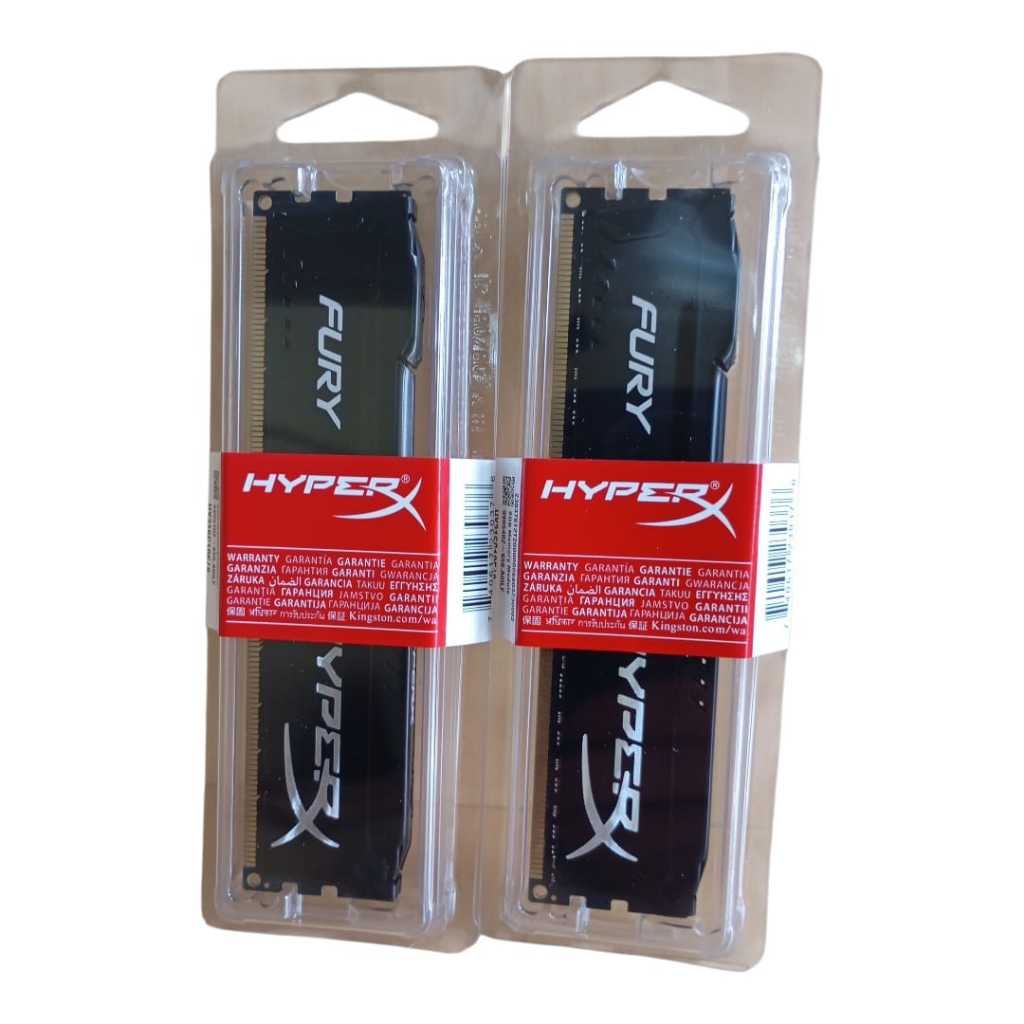 Kit Memória RAM HyperX Fury 16GB (2x8GB) DDR3 1600MHz Desktop Gamer Kingston