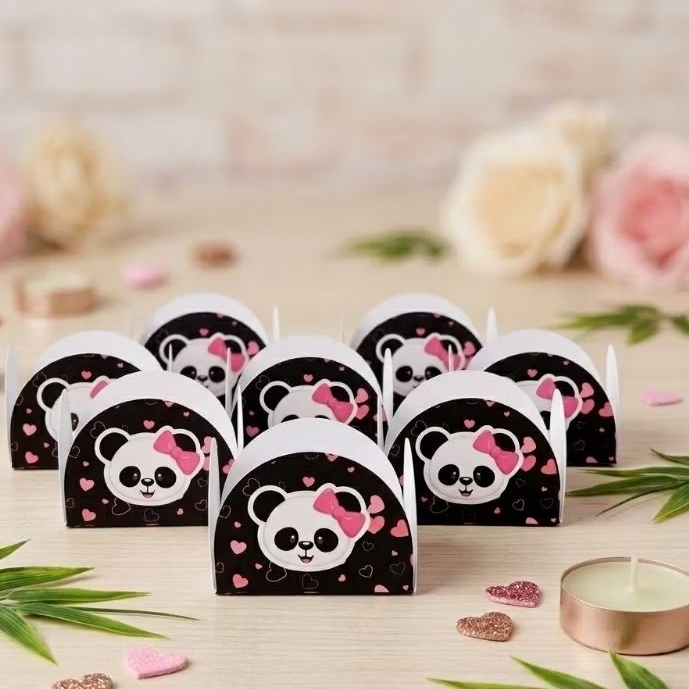 Forminha de doces Panda personalizada no tema | Aniversário | Lembrancinha de Festa | Ursinha Panda
