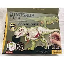 Fóssil De Dinossauro para montar 3D Lego T REX Lego Brinquedos educacionais Arqueologia 32Peças