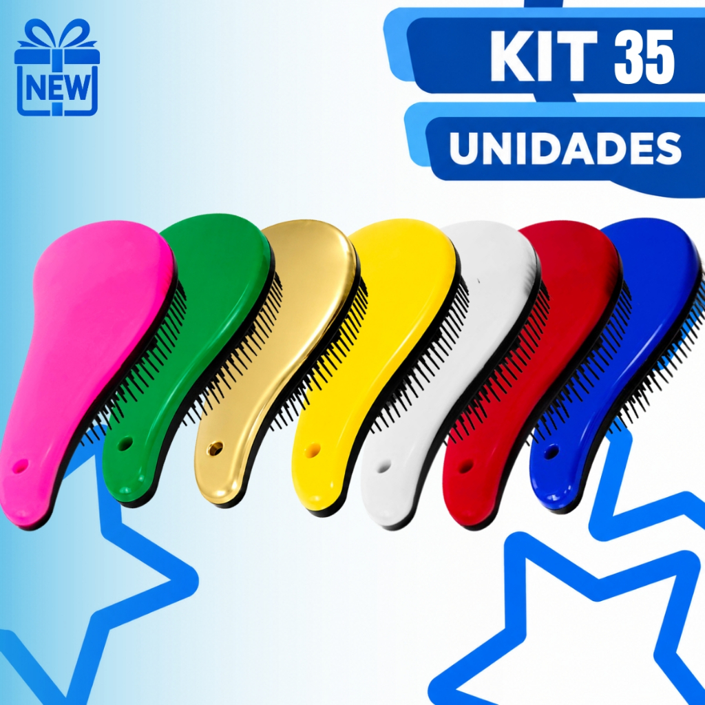 Kit 35 Escovas Mágicas - Desembaraçadora