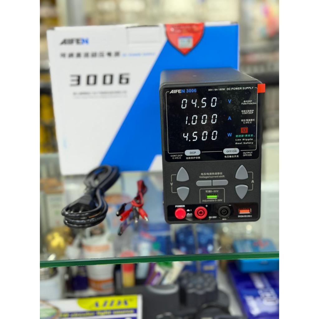 Fonte de Bancada Alimentação Bivolt Aifen 3006 30v 6a 180w