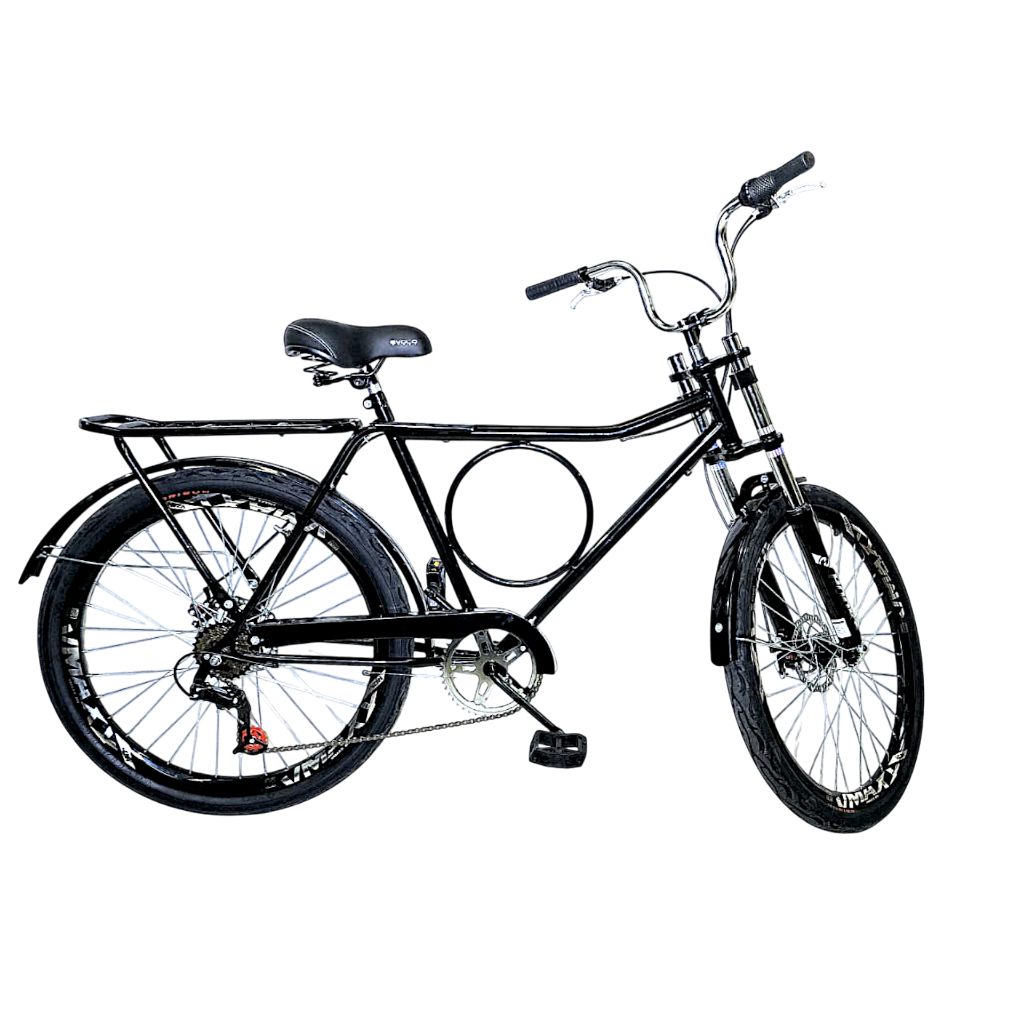 Bicicleta Aro 26 Barra Forte C/Marcha Aro Vmax Adesivo Cromado Freio Disco DRX