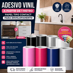 Adesivo Vinil a partir de 1 metro Papel Tipo Contact para Envelopamento geral a Prova d'agua