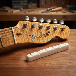 Pestana nut 100% osso animal 42 mm para guitarra strato caster tele 42mm melhor durabilidade