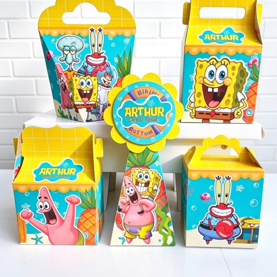 Kit Festa BOB ESPONJA  Personalizado (PEGUE E MONTE) | Lembrancinhas e mimos para aniversário
