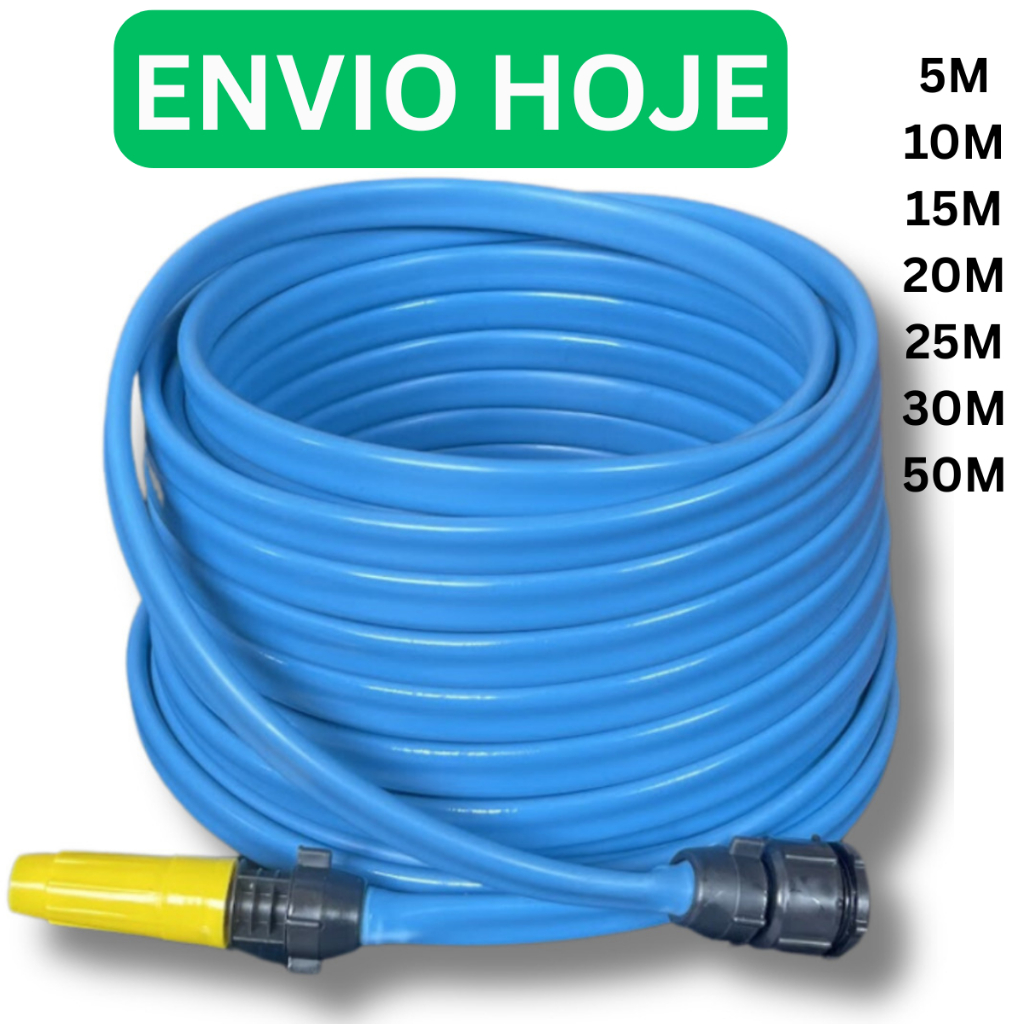 Mangueira de Jardim Anti-Torção Anti-Dobra Borracha Flexível Resistente Quintal Lavar Carro Horta