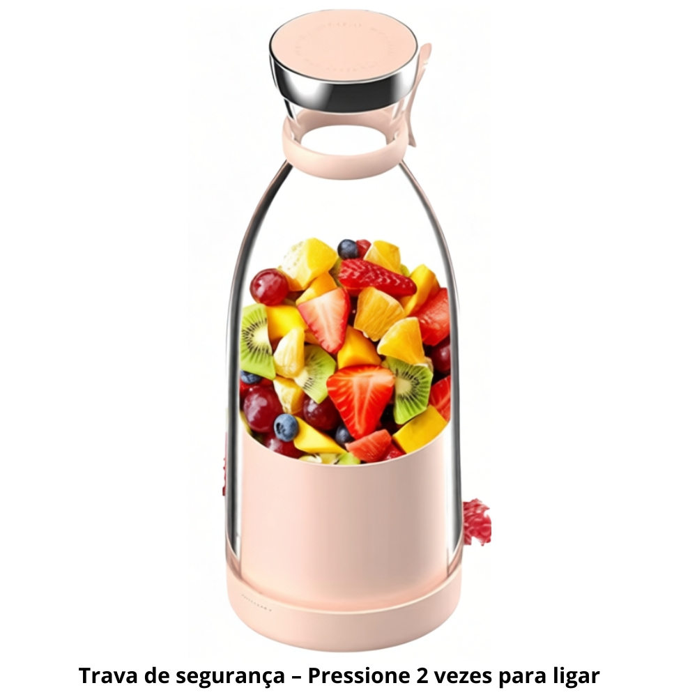 Garrafa Liquidificador Portátil USB – Mini Mixer Para Suco, Vitamina E Shake 420 mL