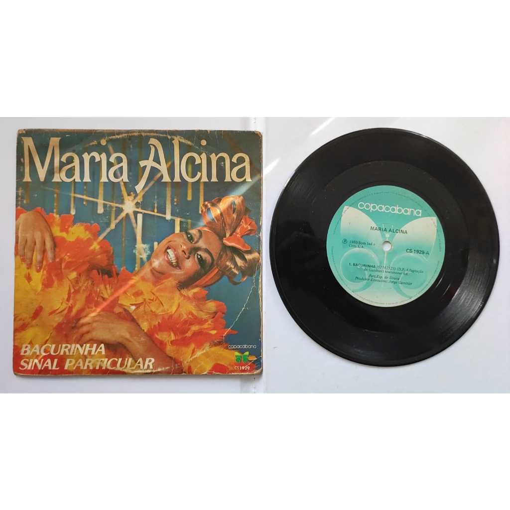 Compacto Maria Alcina Bacurinha Copacabana 1980 Sinal Particular 45 RPM