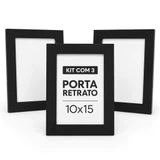 Kit com 3 porta-retratos 10x15