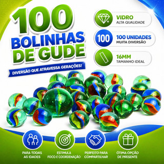 Kit 100 Gude América Clássica Bolinha Bolica fubeca Peteca Birosca Vidro Escalda pés Retrô Aquário Decoração
