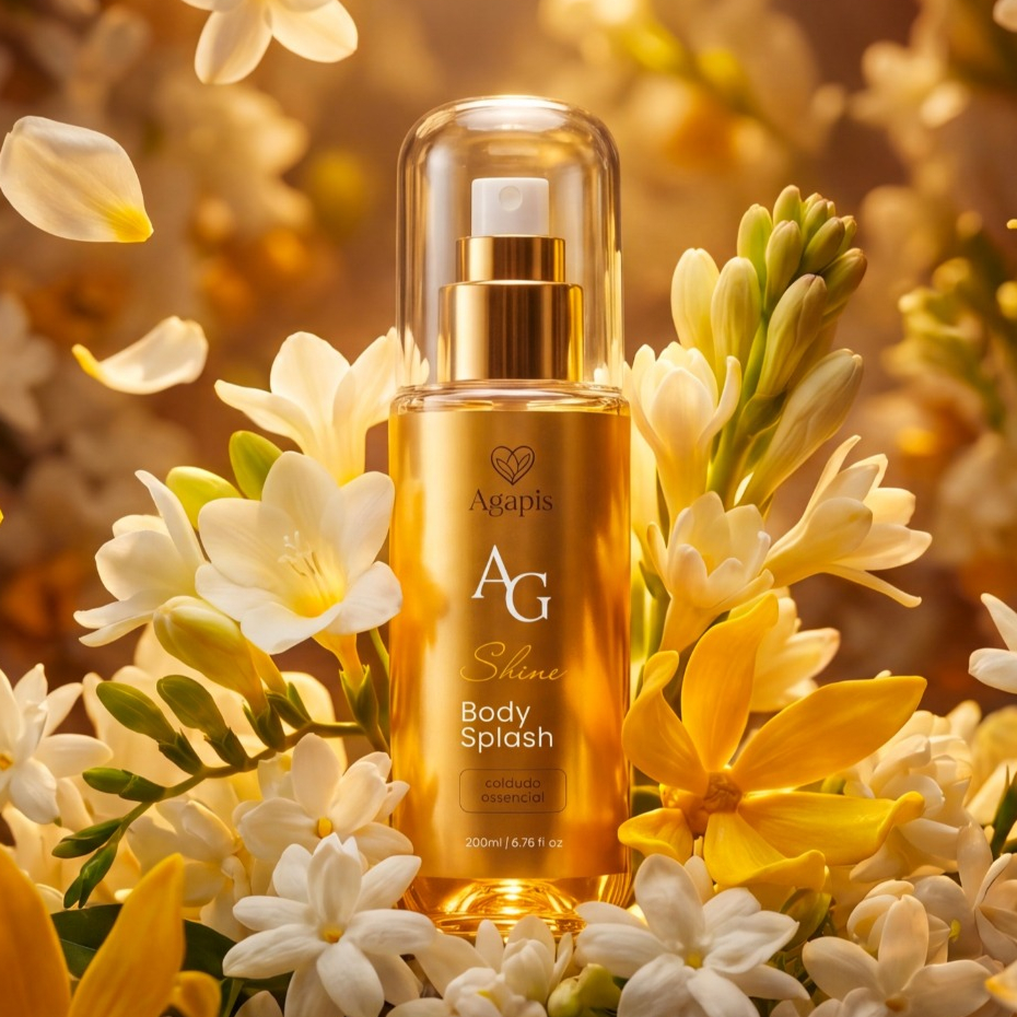 Body Splash Shine Agapis Beauty 200ml Fragrância Sedutora Desodorante Corporal Colônia