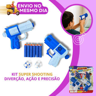 KIT 02 Lança Dardos Espuma Ao Alvo Infantil Brinquedo Lançador Seguro Educativo para Crianças Divertido Presente
