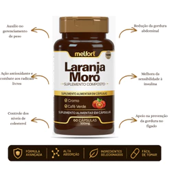 Laranja Moro Cromo Café Verde 600 mg Puro Original Sem Gluten