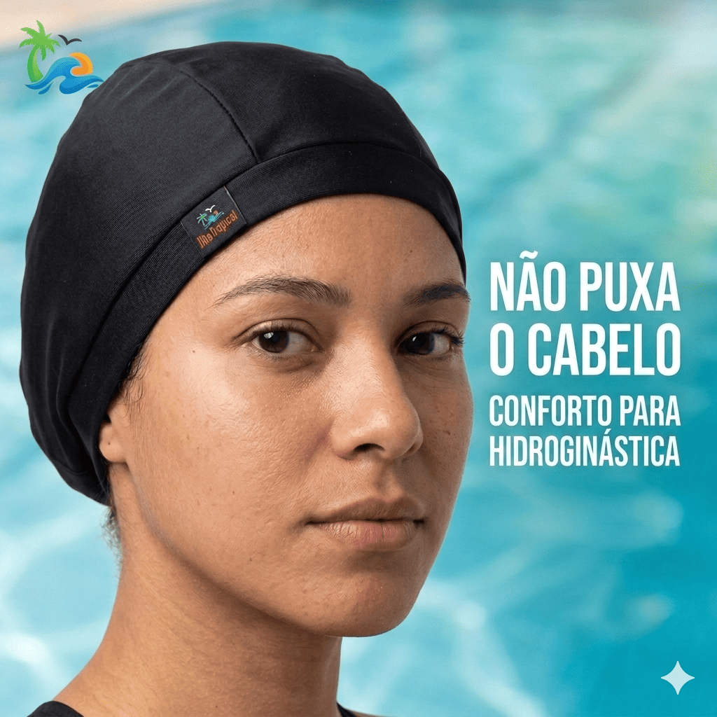 Touca De Natação E Hidroginástica Premium Adulto Lycra Confortável Não Puxa Cabelo
