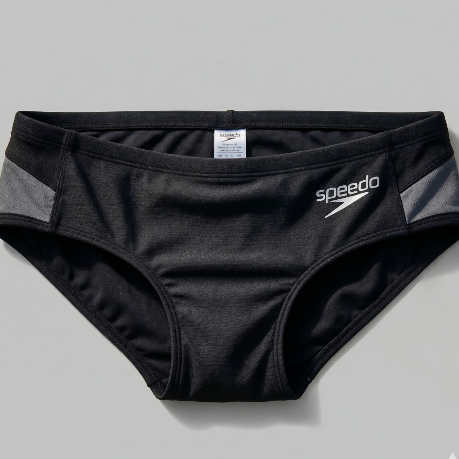 Sunga Speedo Original Solid Brief Alta Durabilidade Preto E Cinza G