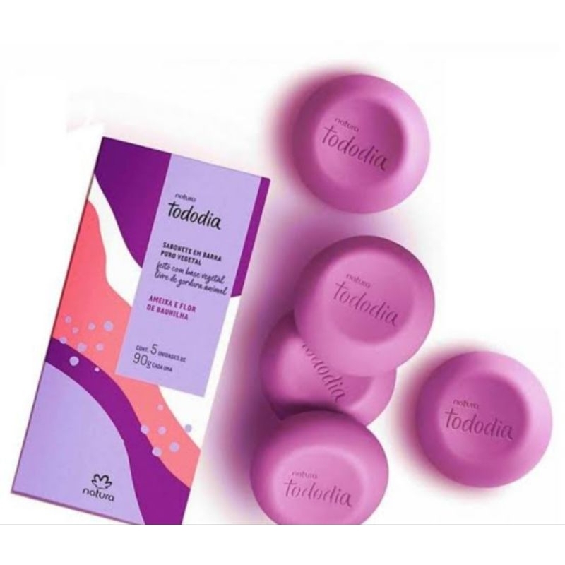 Sabonete Natura TodoDia ameixa e flor de baunilha c/5 un de 90g