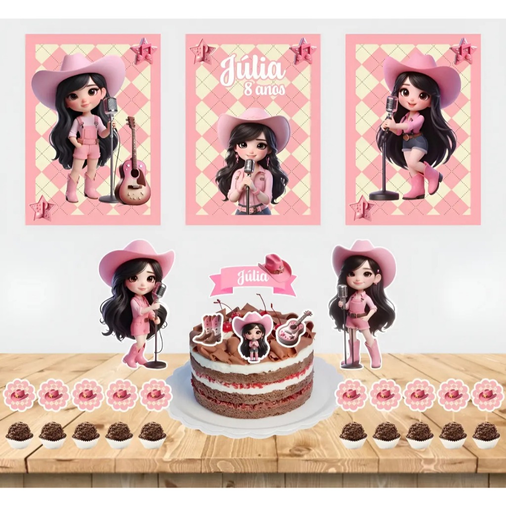 Kit festa em casa personalizado fazemos todos os temas Boiadeira