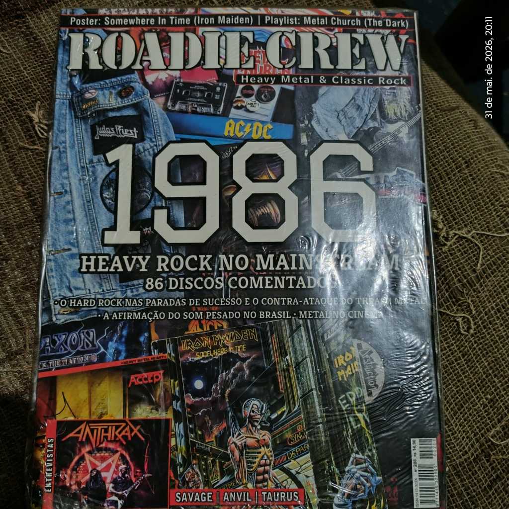 Revista Roadie Crew nr 208 Especial: 1986, 86 discos comentados. (lacrado) Ano 2017