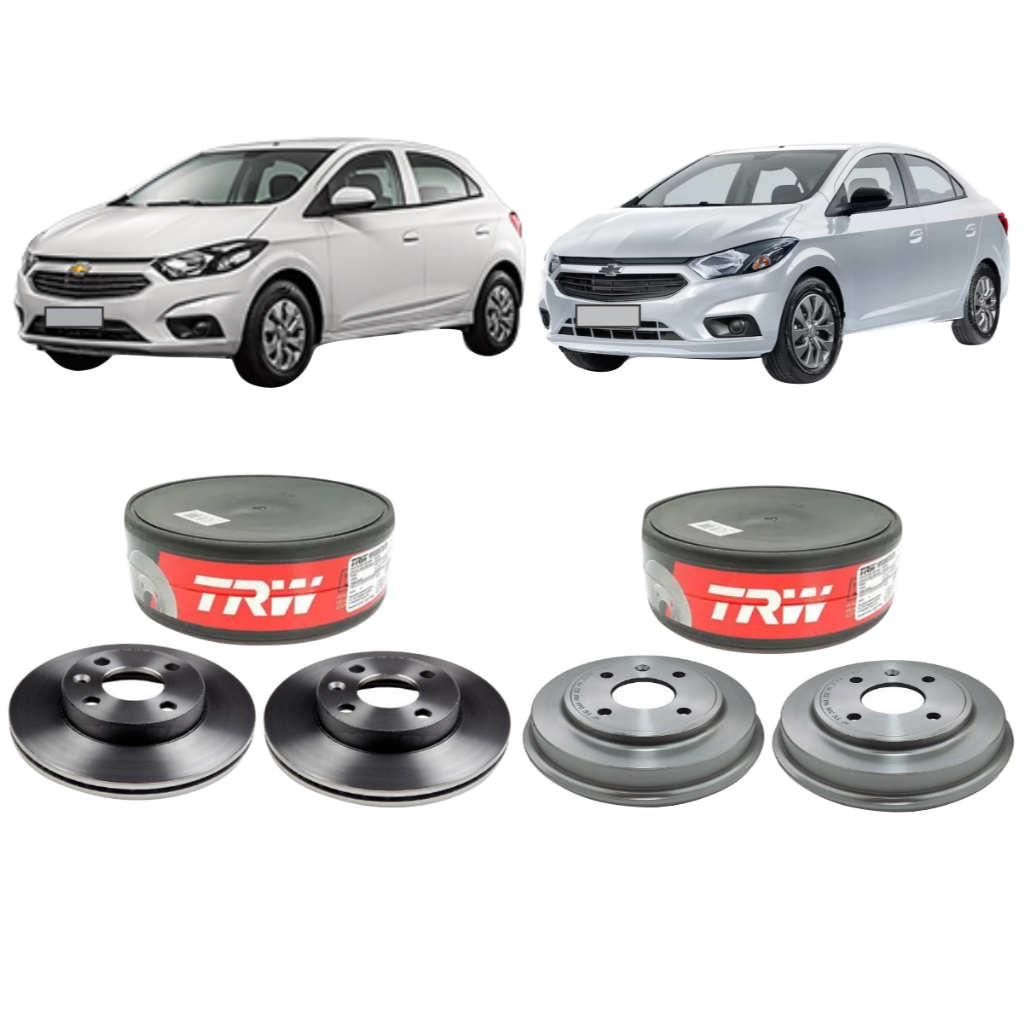 Kit Disco Dianteiro + Tambor De Freio Traseiro Joy Plus 1.0 2019 A 2023 Trw