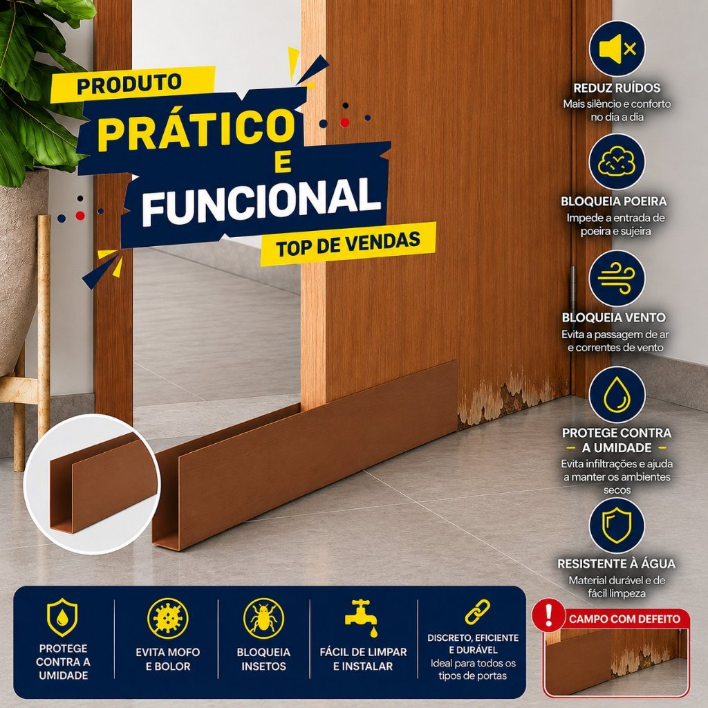 Protetor Saia de Porta Contra Umidade Imperfeições Poeira e Desgaste