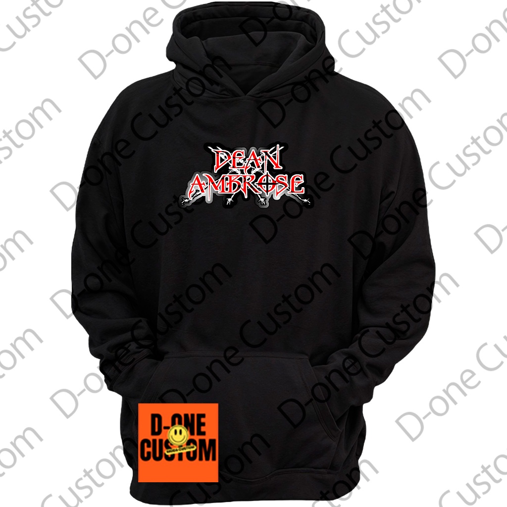 Moletom Blusa De Frio Dean Ambrose Estilo Punk Streetwear Fonte Logo Vermelho Arame Luta Ambrose
