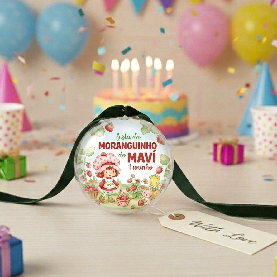 Detalhes do Tag para Esfera de acrílico 6,5cm - Personalizada qualquer tema - Foto ou Logo - brindes para Festas