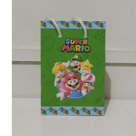 Sacolinha Surpresa Personalizada & Lembrancinha para Festa infantil Aniversário -Tema: SUPER MARIO VERDE- PEGUE & MONTE.