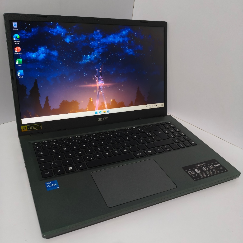 Notebook Acer Aspire Go 15, Core i5-13420H, 8GB RAM DDR5, 512GB Ssd Nvme, Green, Windows 11