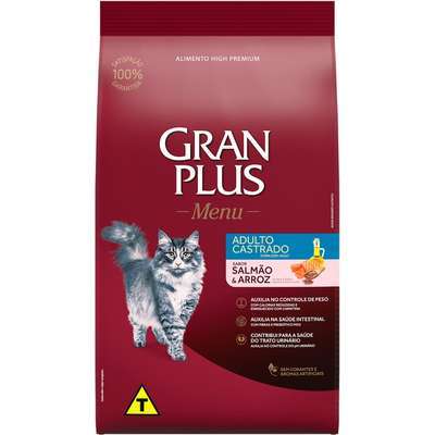 Ração Granplus Gato Castrado Salmão e Arroz 10,1 kg