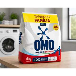 Sabão Em Pó OMO  4 Kg Pacotão Família
