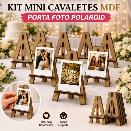 30 Mini Cavalete Em Mdf Cru 3mm Decoração Artesanato XT